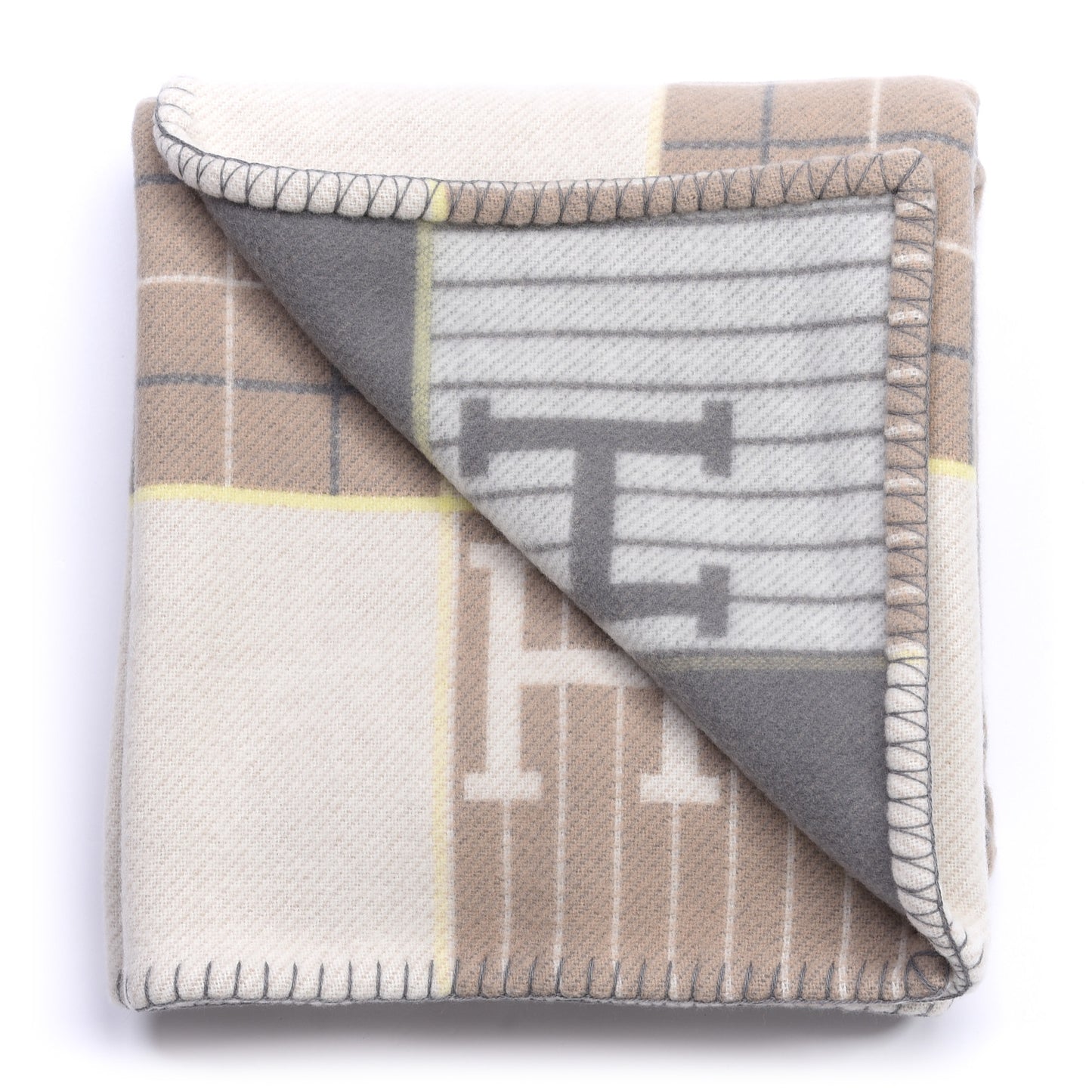 Wool Cashmere Avalon Passe-Passe Blanket Naturel