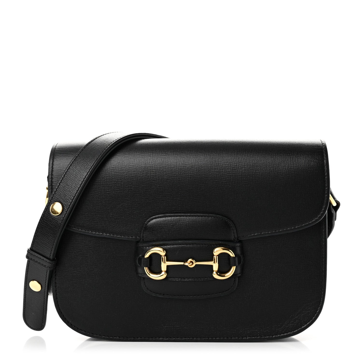 Gucci Azalea Calfskin Horsebit 1955 Shoulder Bag Black 1 of 7