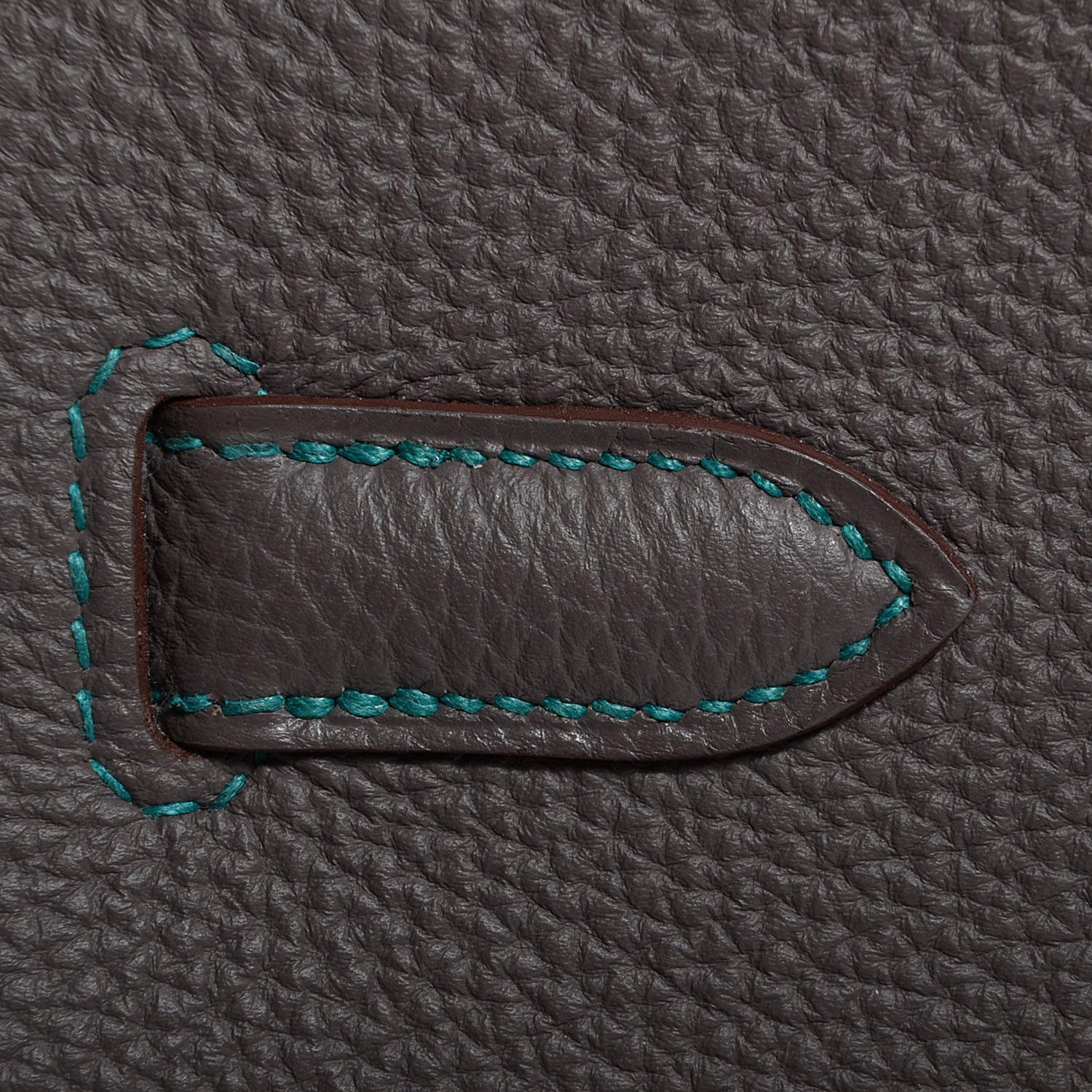 Hermes Togo Horseshoe Birkin 35 Etain Bleu Paon 9 of 26