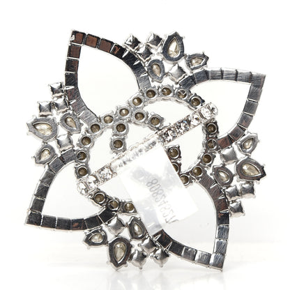 Gucci Metal Crystal Interlocking G Flower Ring S Silver 3 of 5