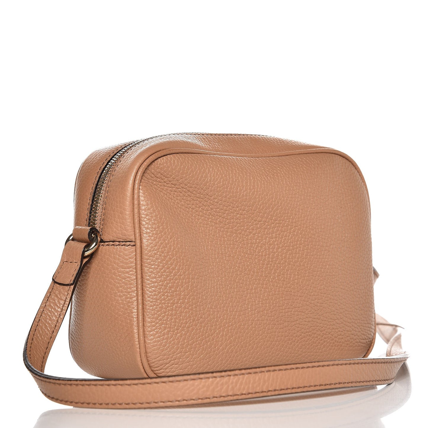 Pebbled Calfskin Small Soho Disco Bag Camelia