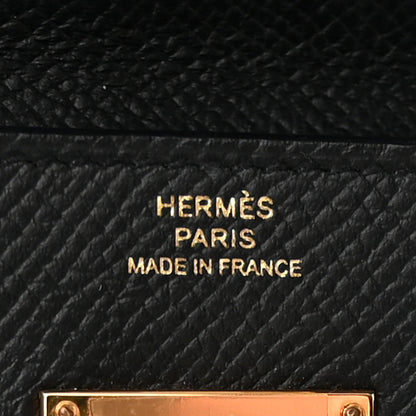Hermes Epsom Kelly Wallet To Go Black 6 of 14