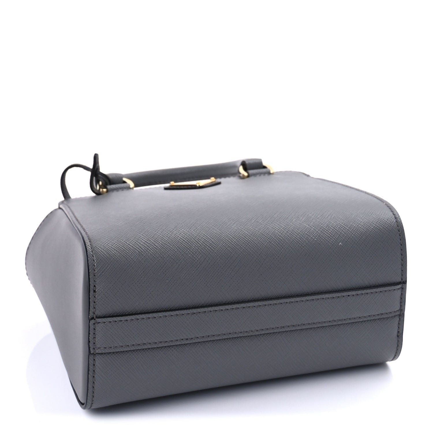 Prada Saffiano Soft Calfskin Mini Zippered Tote Marmo 3 of 8