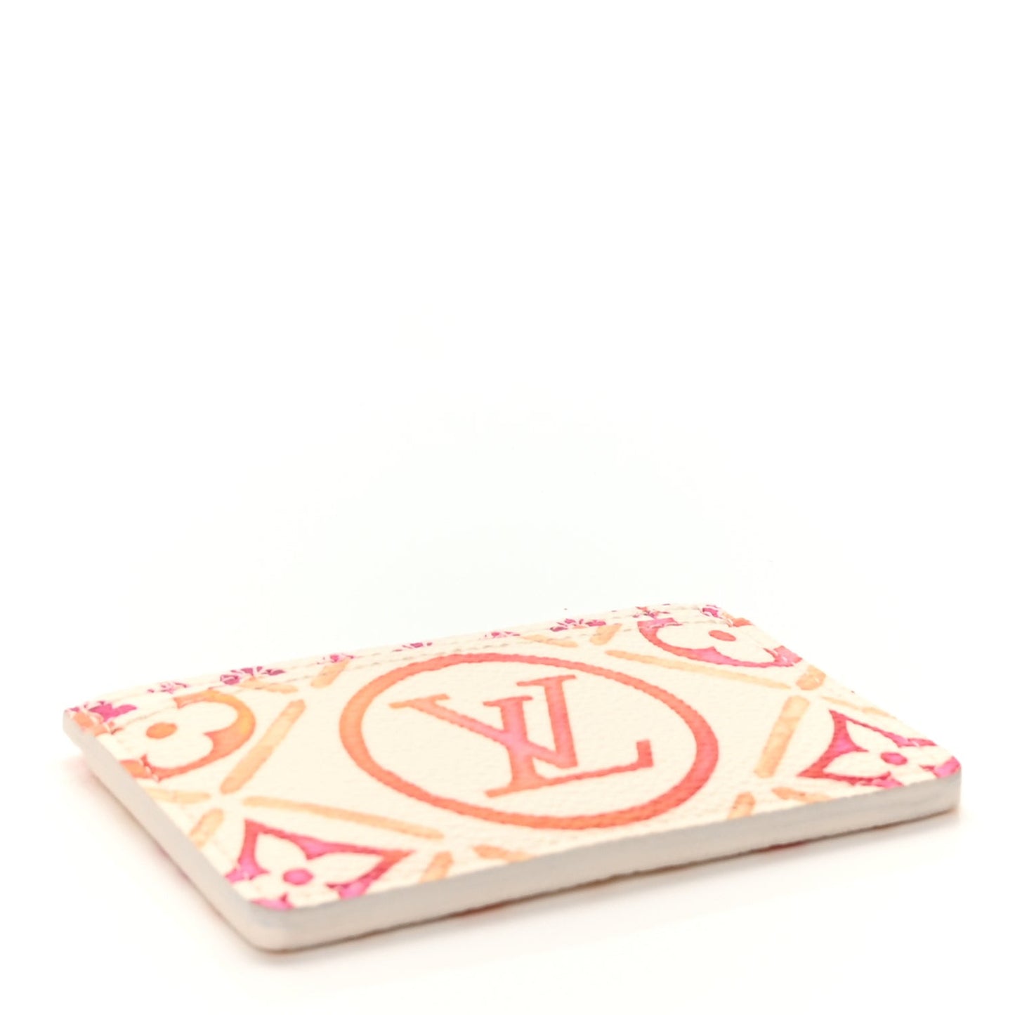 Monogram Tiles By The Pool Card Holder Coral Coral