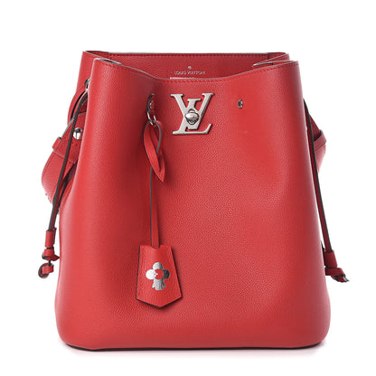 Louis Vuitton Calfskin Lockme Bucket Rubis 1 of 8