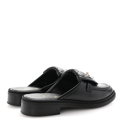 Chanel Lambskin Quilted CC Turnlock Mules 36 Black 5 of 10