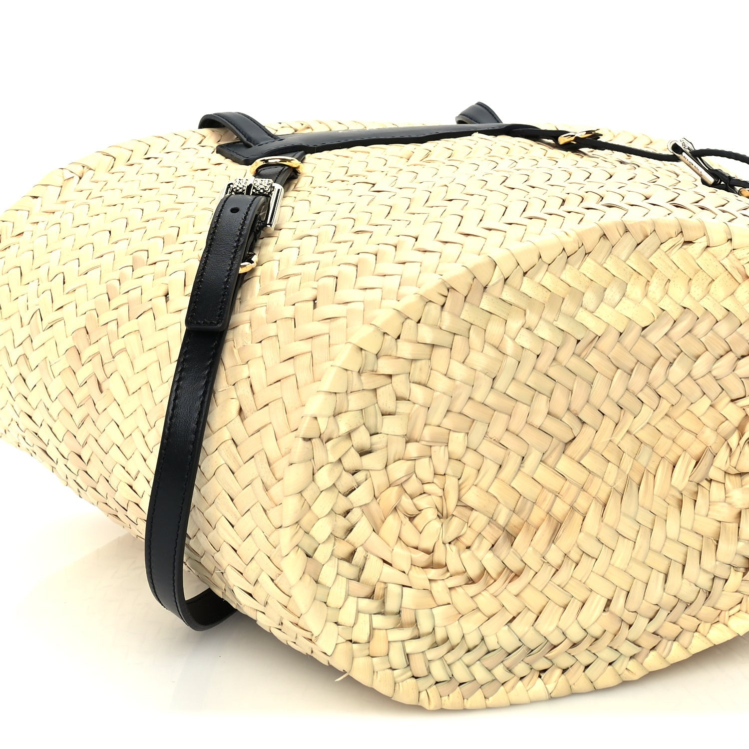 Givenchy Raffia Voyou Basket Tote Black 7 of 8