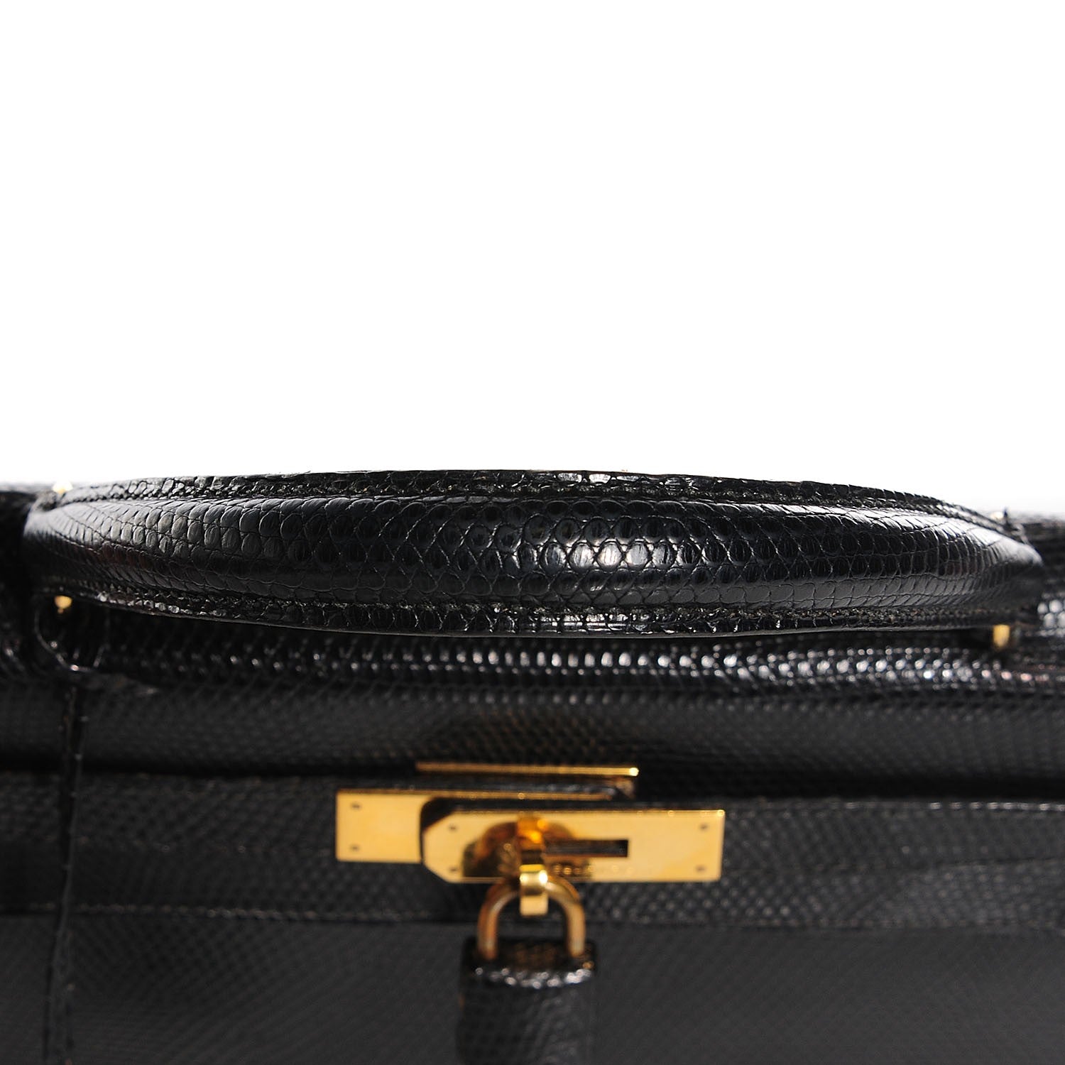 Hermes Lizard Kelly Sellier 28 Black 14 of 26