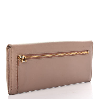 Prada Saffiano Triangle Continental Flap Wallet Cammeo 3 of 9