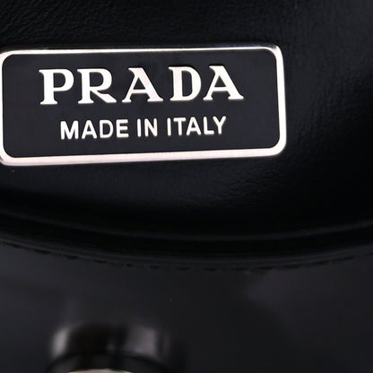 Prada Spazzolato Cleo Flap Adjustable Strap Shoulder Bag  Black 5 of 8