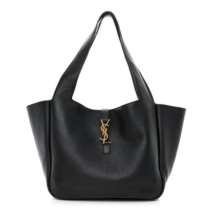 Saint Laurent Grained Deerskin Bea Tote Black 1 of 10