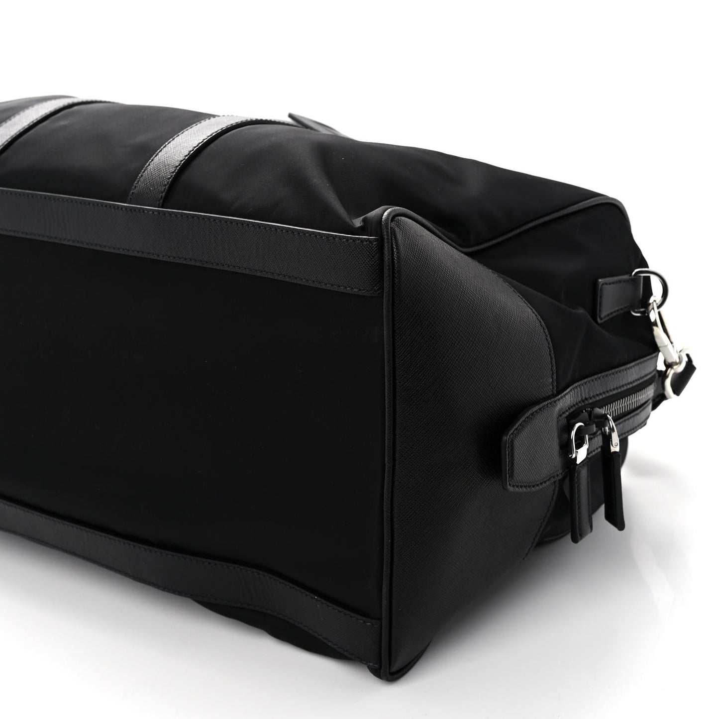 Re-Nylon Saffiano Duffle Bag Black