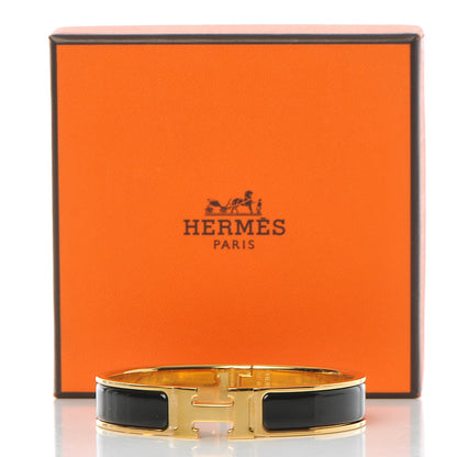 Hermes Enamel Narrow Clic Clac H Bracelet PM Black 5 of 5