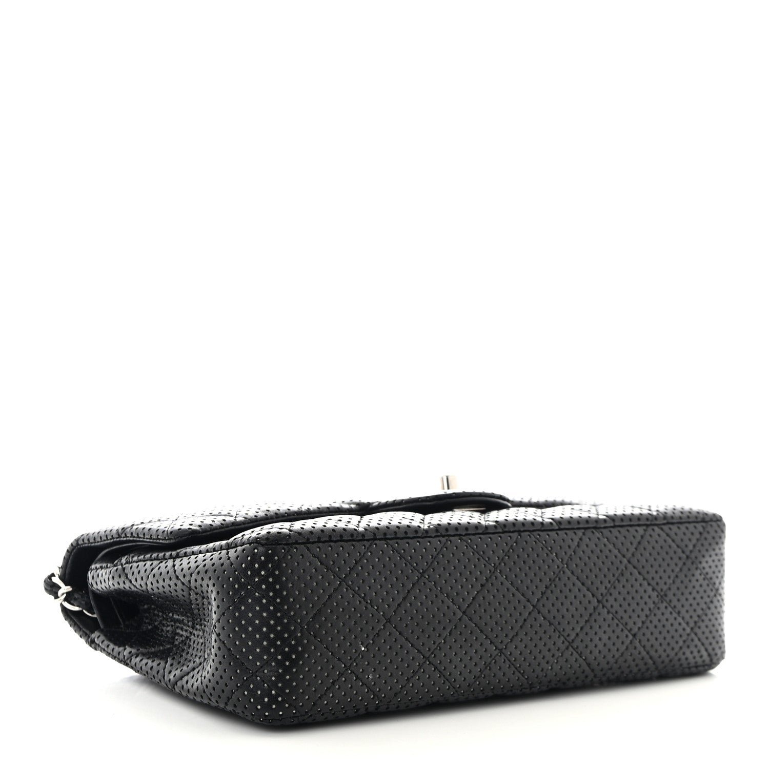Chanel Lambskin Perforated Medium Double Flap Black 4 of 18