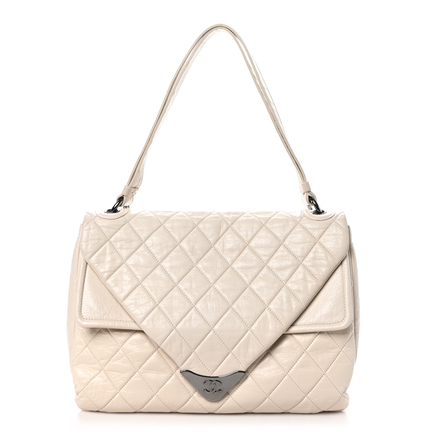 Chanel Lambskin Quilted Padded Envelope Flap White 1 of 11