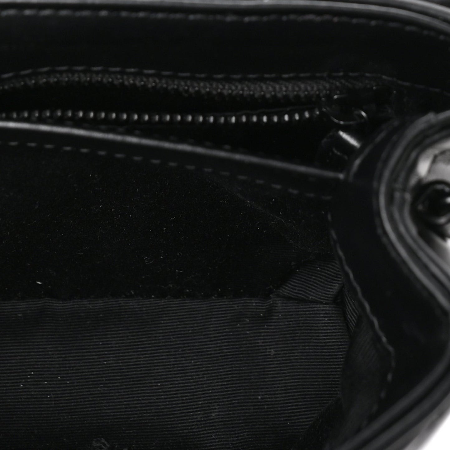 Calfskin Y Quilted Monogram Monochrome Toy Loulou Crossbody Bag Black