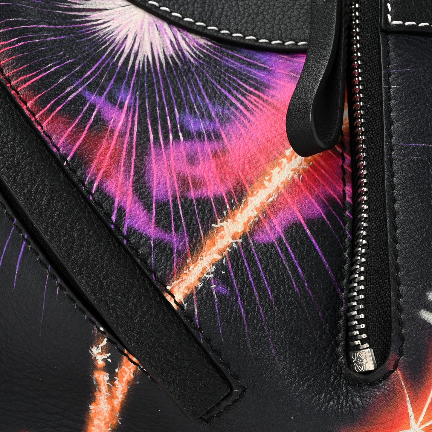 Calfskin Small Lunar New Year 2018 Hammock Shoulder Bag Black Multicolor