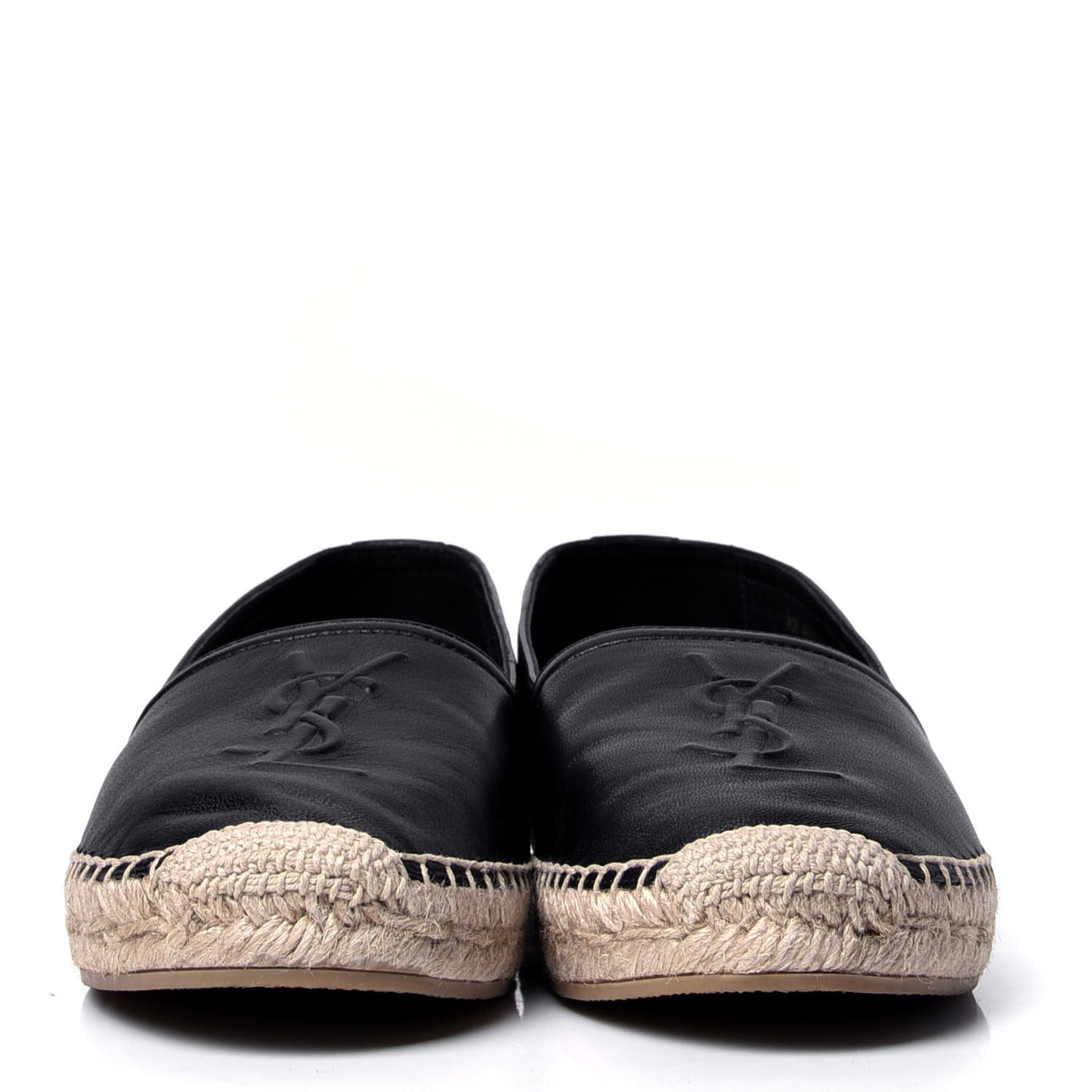 Lambskin Monogram Espadrilles 37 Black