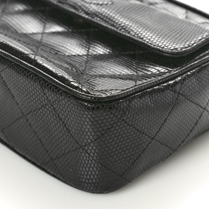 Chanel Lizard Quilted Small Tassel Camera Case Black 10 of 12