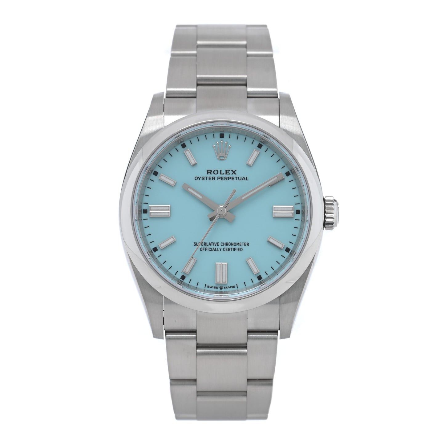 Stainless Steel 36mm Oyster Perpetual Watch Turquoise 126000