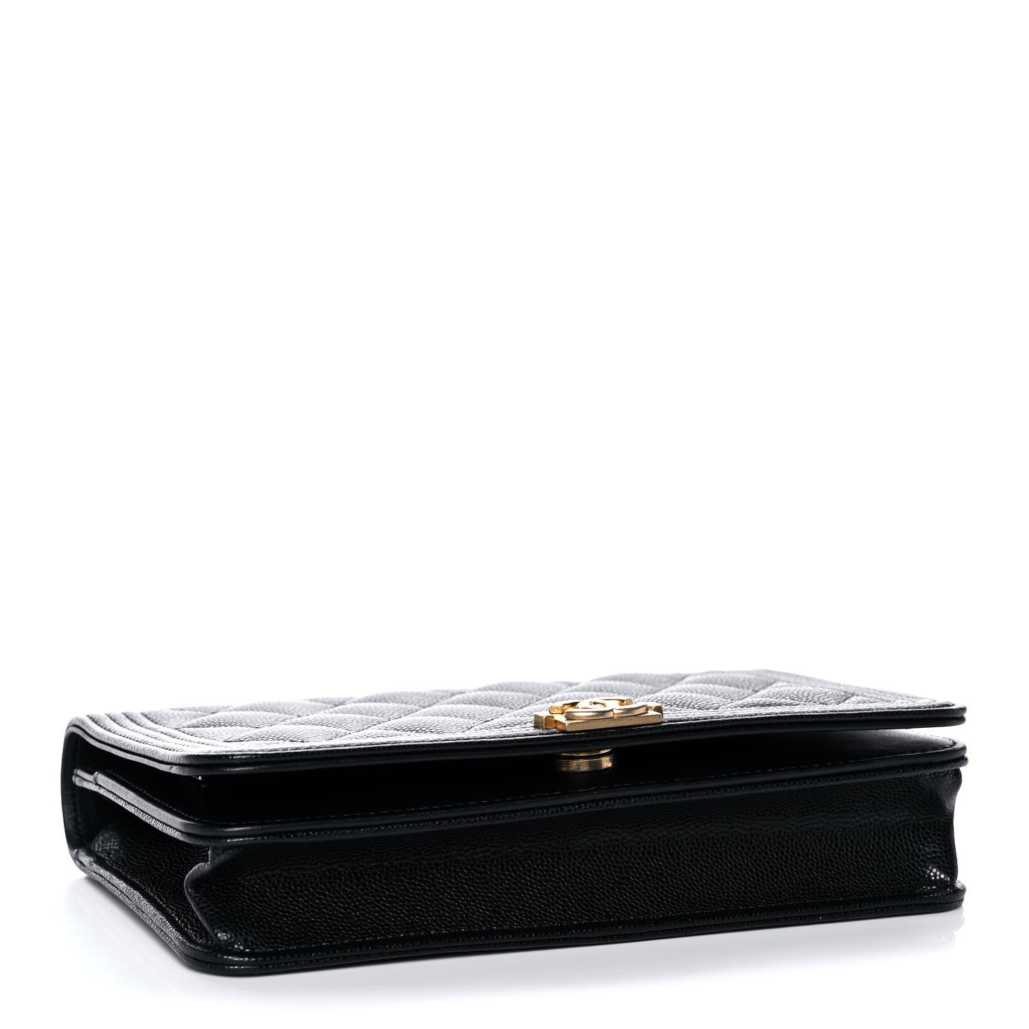 Chanel Caviar Quilted Boy Wallet On Chain WOC Black 4 of 12