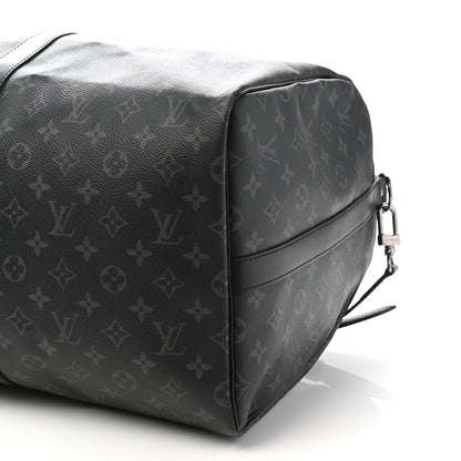Louis Vuitton Monogram Eclipse Keepall Bandouliere 55 10 of 10