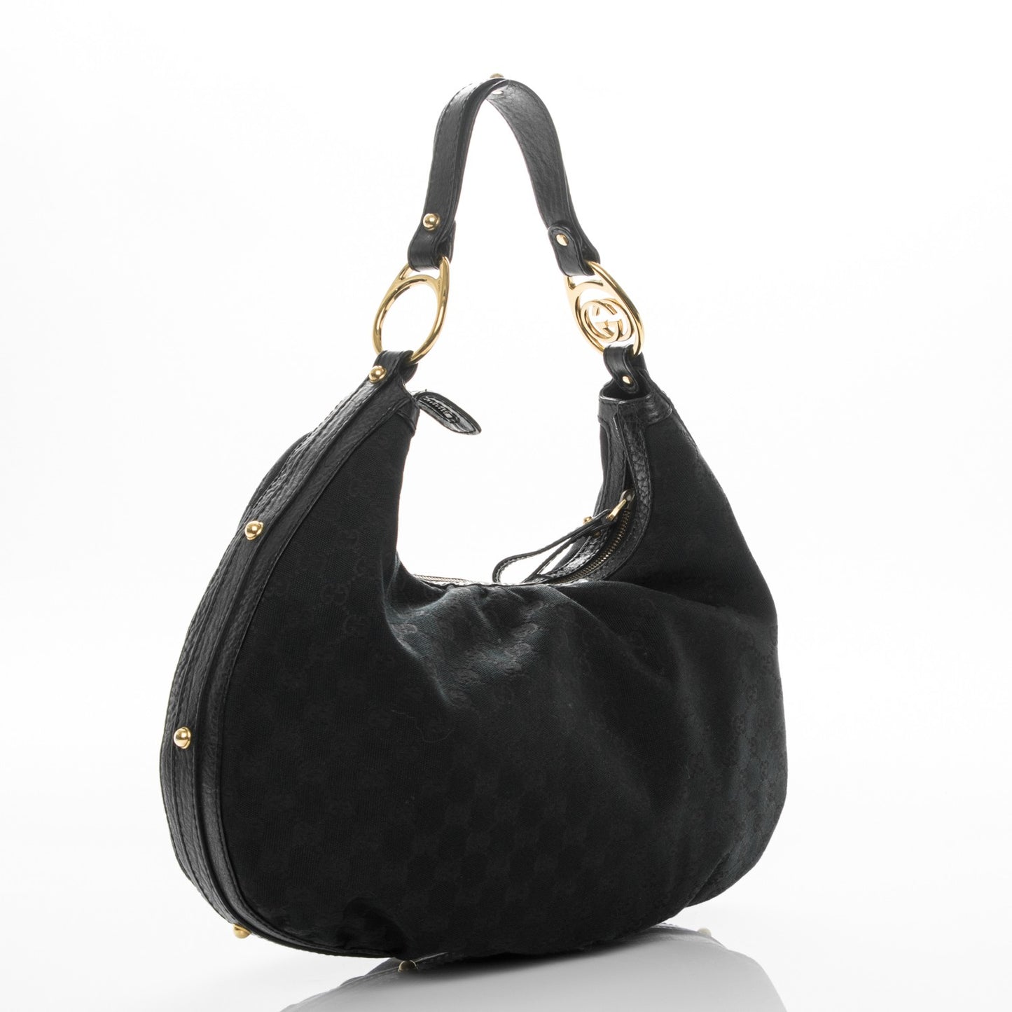 Monogram Medium Interlocking Hobo Black
