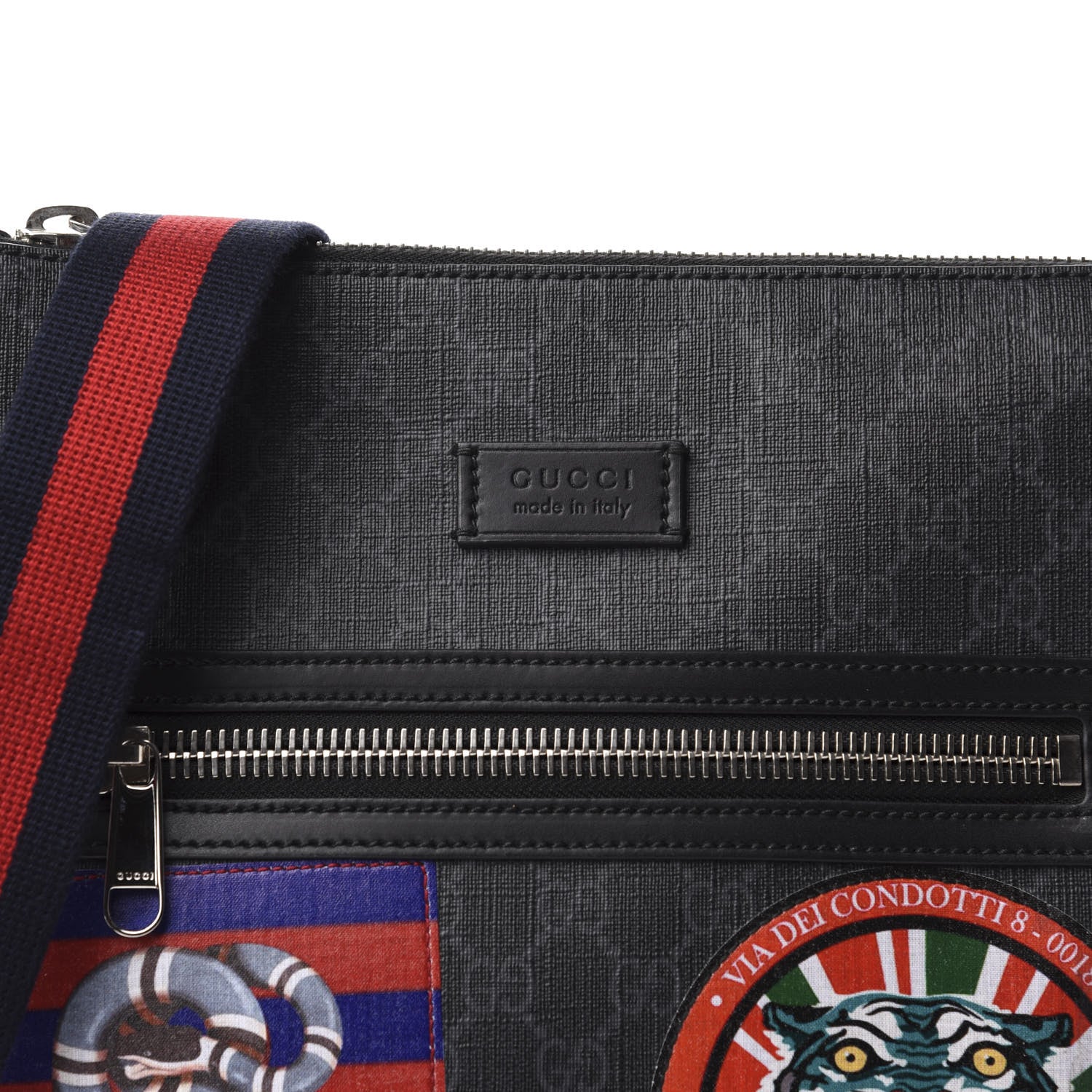 Gucci GG Supreme Monogram Night Courrier Flat Messenger Bag Black Multicolor 11 of 11
