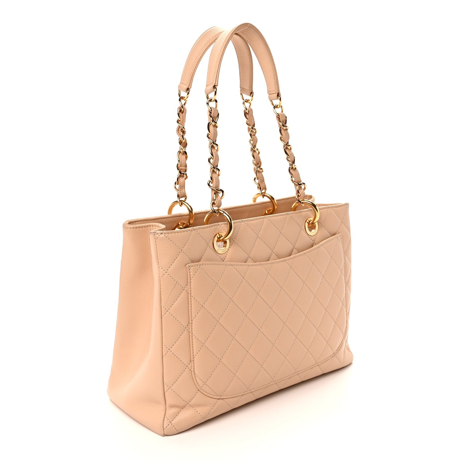 Chanel Caviar Quilted Grand Shopping Tote GST  Beige Clair 2 of 8