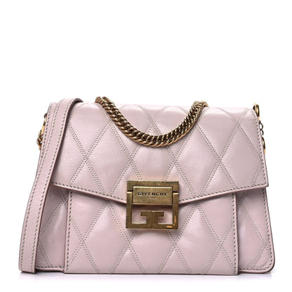 Givenchy Goatskin Quilted Small GV3 Shoulder Bag  Pale Pink 1 of 8