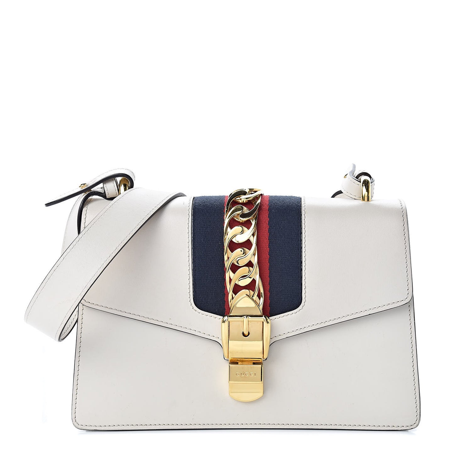 Calfskin Small Sylvie Shoulder Bag White