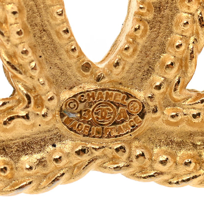 Chanel CC Drop Earrings Matte Gold 3 of 4