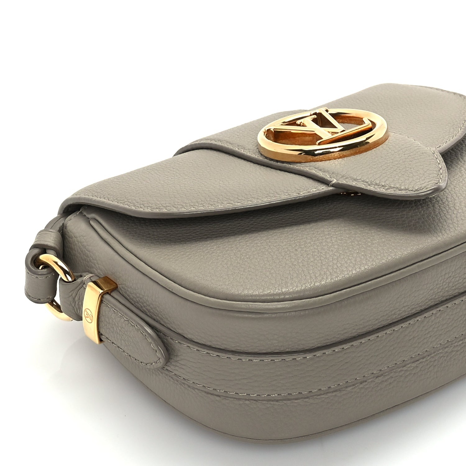 Louis Vuitton Grained Calfskin LV Pont 9 Soft PM  Gris 5 of 8