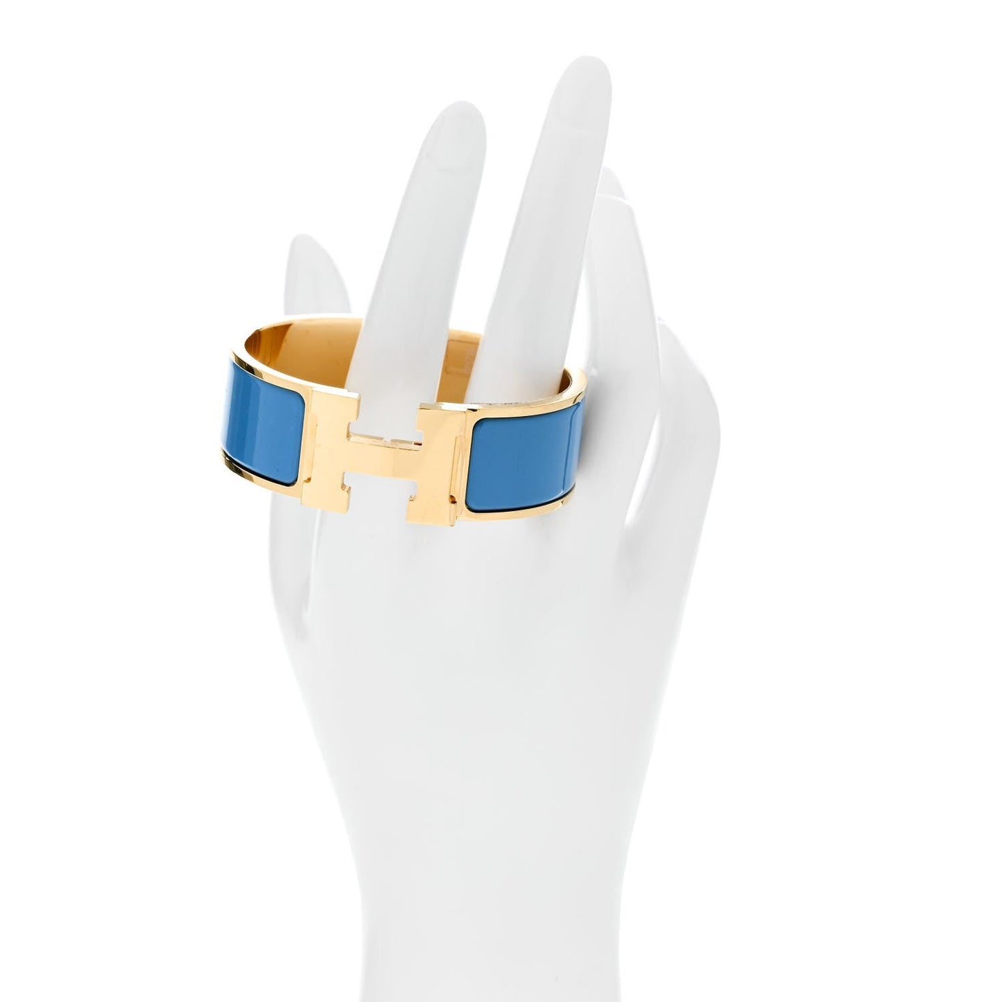 Enamel Wide Clic Clac H Bracelet PM Bleu Cielo