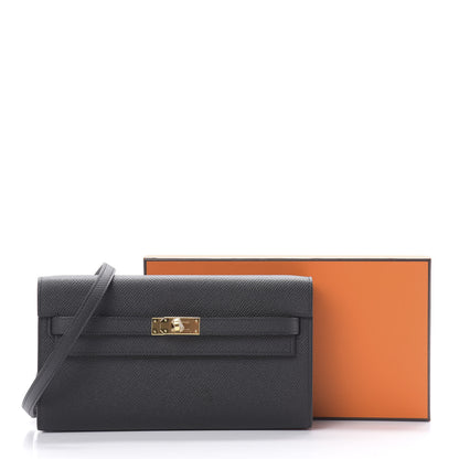 Hermes Epsom Kelly Wallet To Go Black 11 of 11