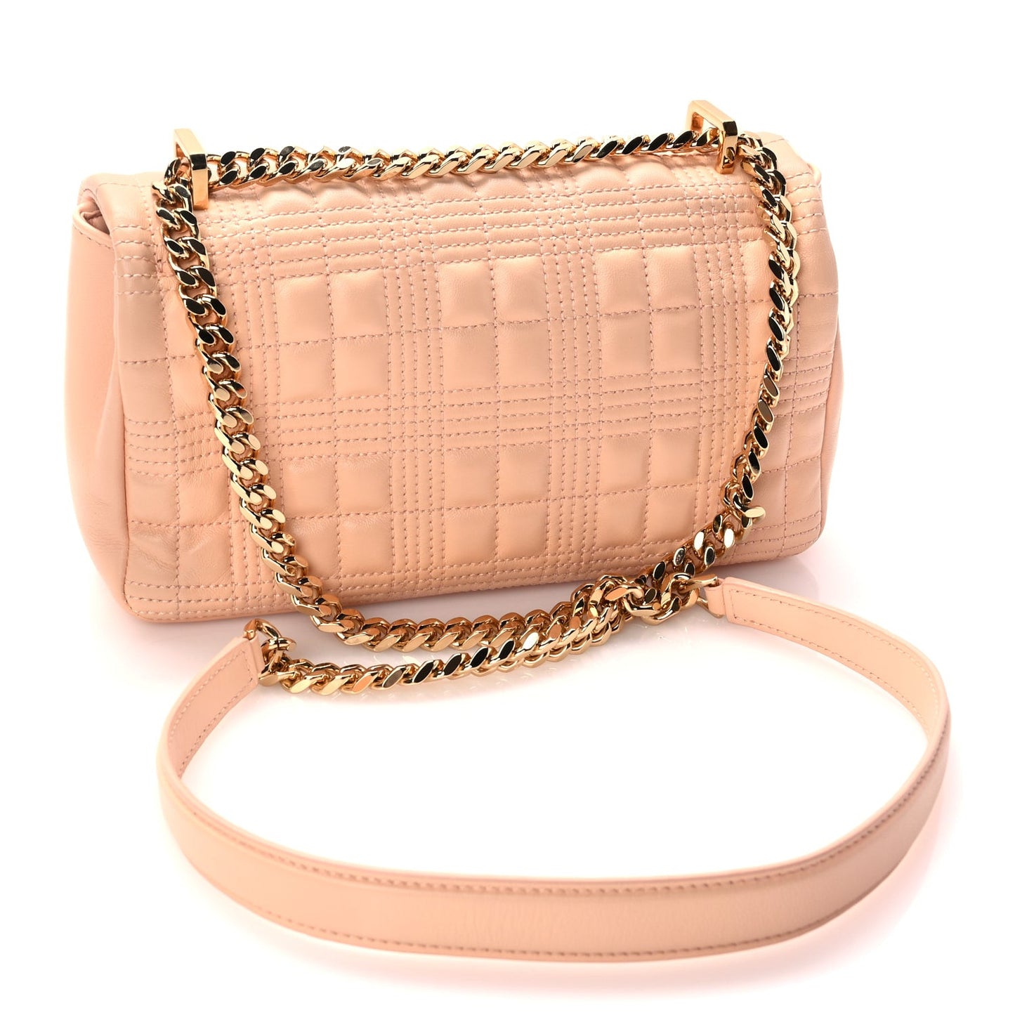 Lambskin Quilted Small Lola Bag Peach