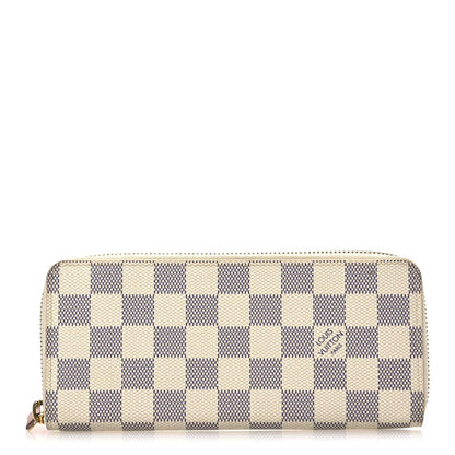 Louis Vuitton Damier Azur Clemence Wallet Rose Ballerine 1 of 7