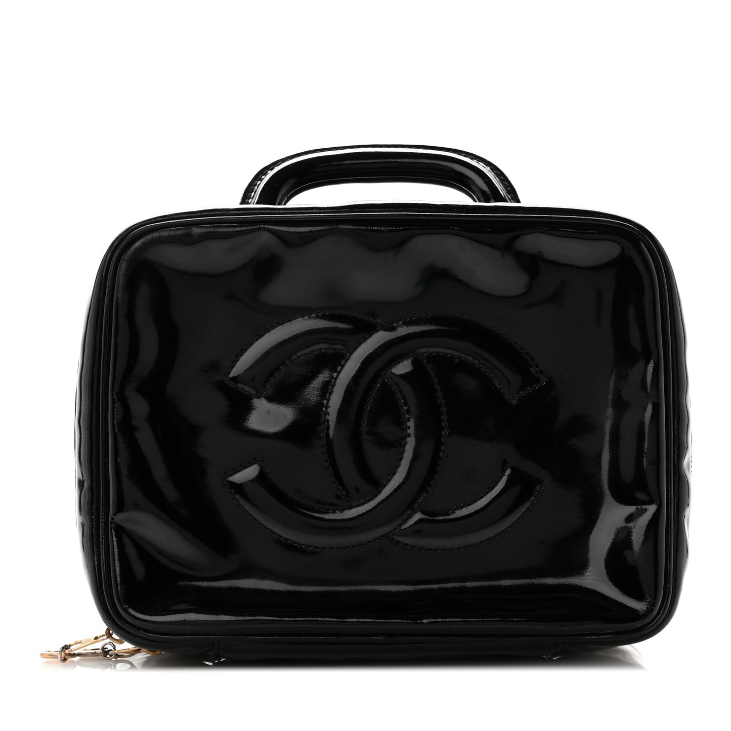 Patent CC Vanity Cosmetic Case Black