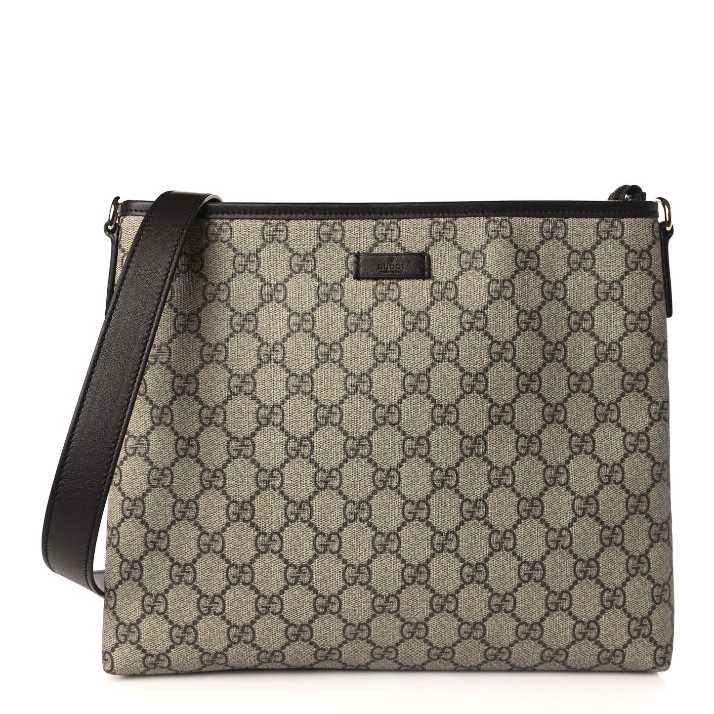 GG Plus Monogram Medium Flat Messenger Bag Dark Brown