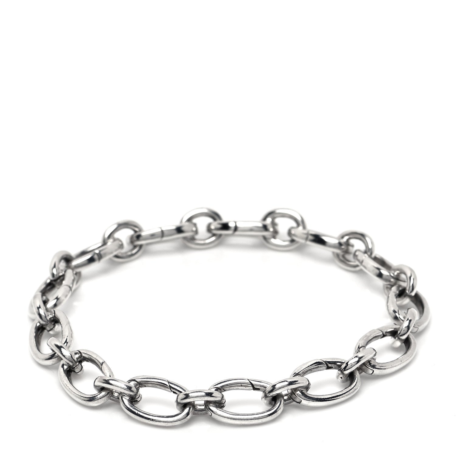 Tiffany Sterling Silver Oval Clasping Link Bracelet 1 of 4