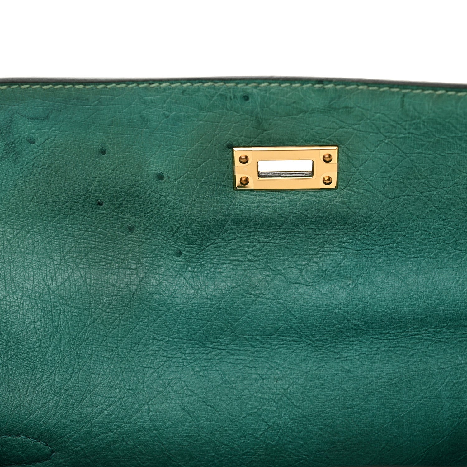 Hermes Ostrich Kelly Sellier 25 Vert Verone 11 of 18