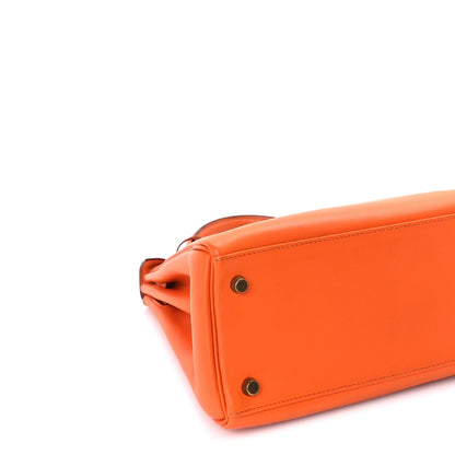 Hermes Swift Kelly Retourne 28 Orange 8 of 9