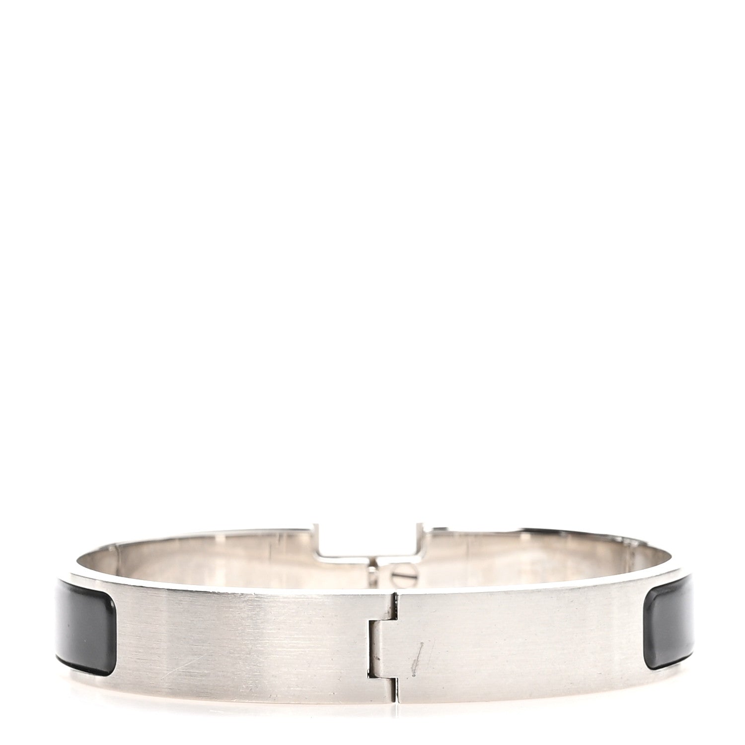 Hermes Matte Enamel Narrow Clic Clac HH Bracelet GM Black 3 of 6