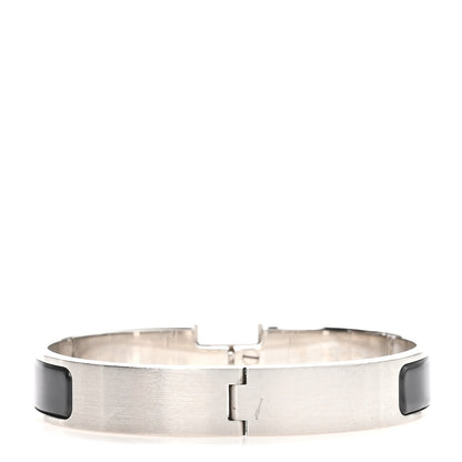 Hermes Matte Enamel Narrow Clic Clac HH Bracelet GM Black 3 of 6