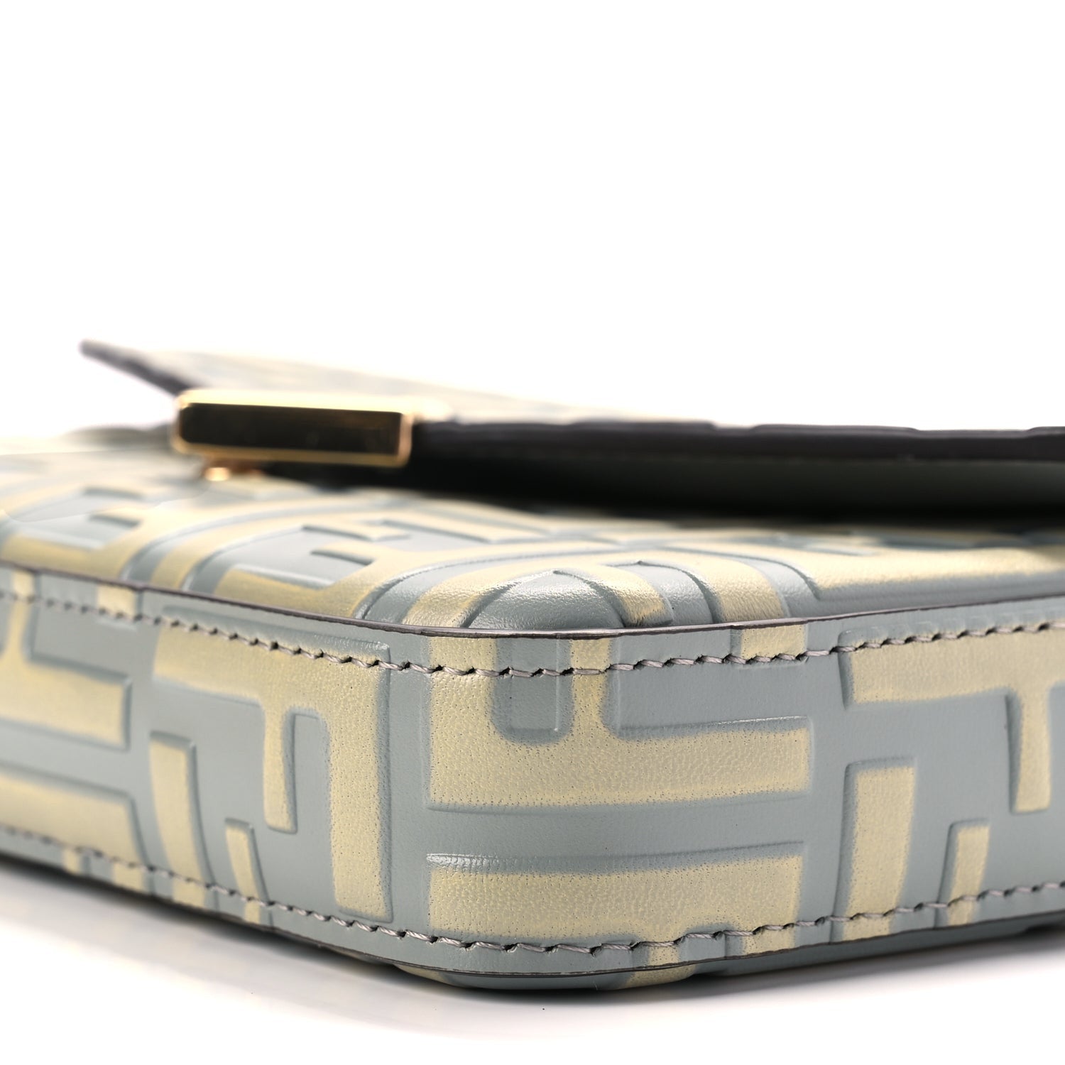 Fendi Vitello Liberty FF Diamonds Wallet On Chain Milk Sage 9 of 10