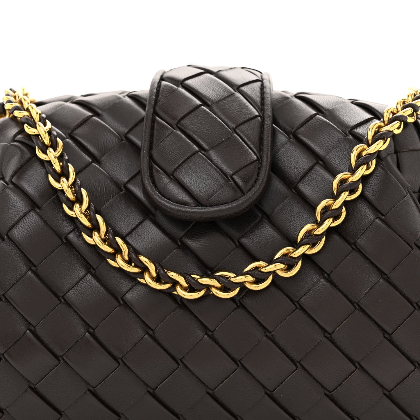 Nappa Intrecciato Teen The Lauren 1980 Clutch With Chain Fondant