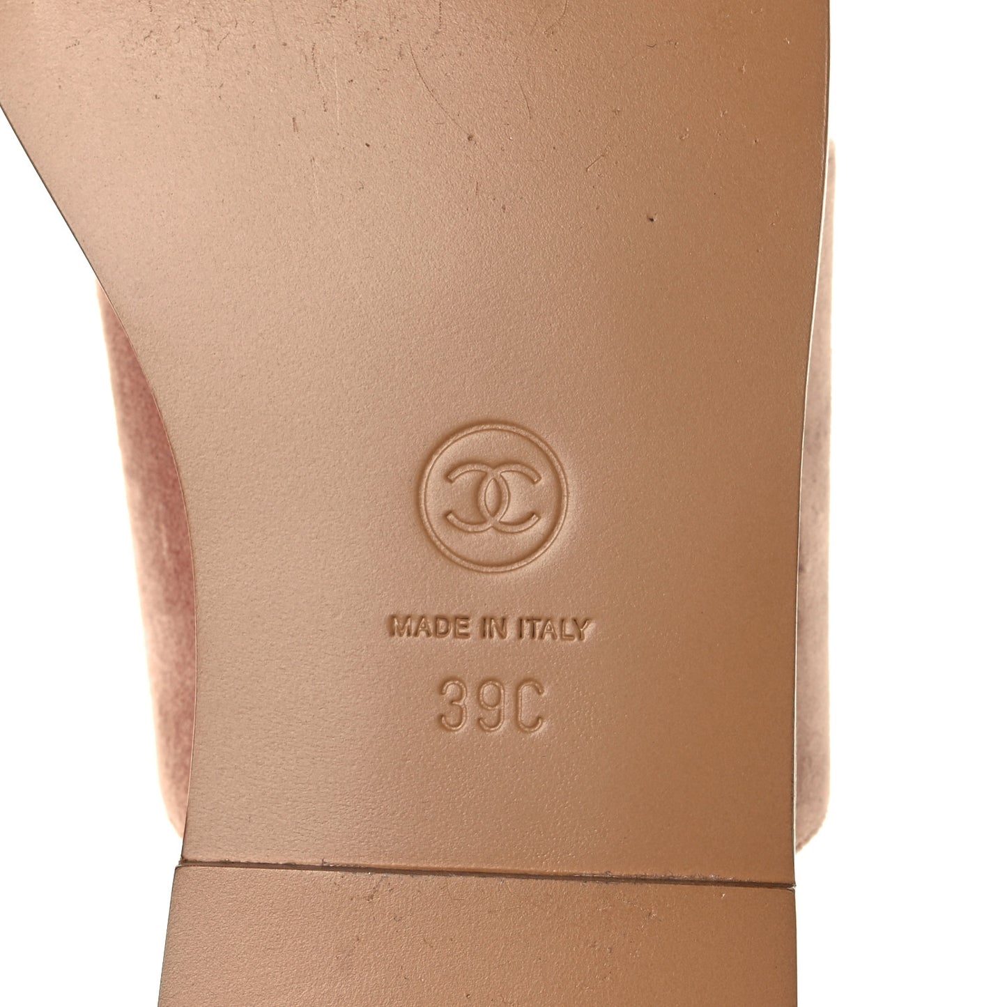 Velvet Chain Mule Sandals 39 Beige