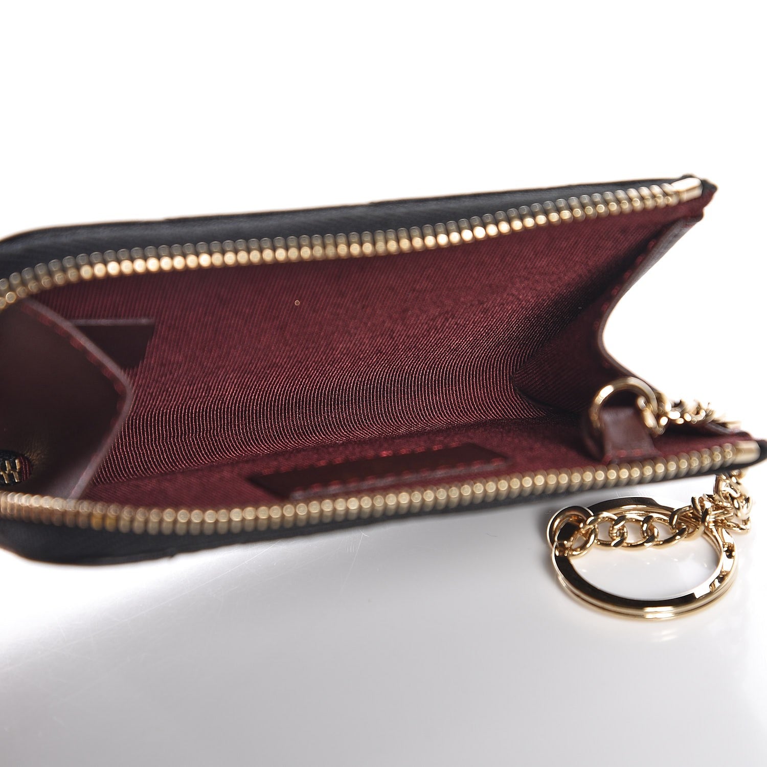 Chanel Lambskin Quilted Key Holder Case Black 5 of 8