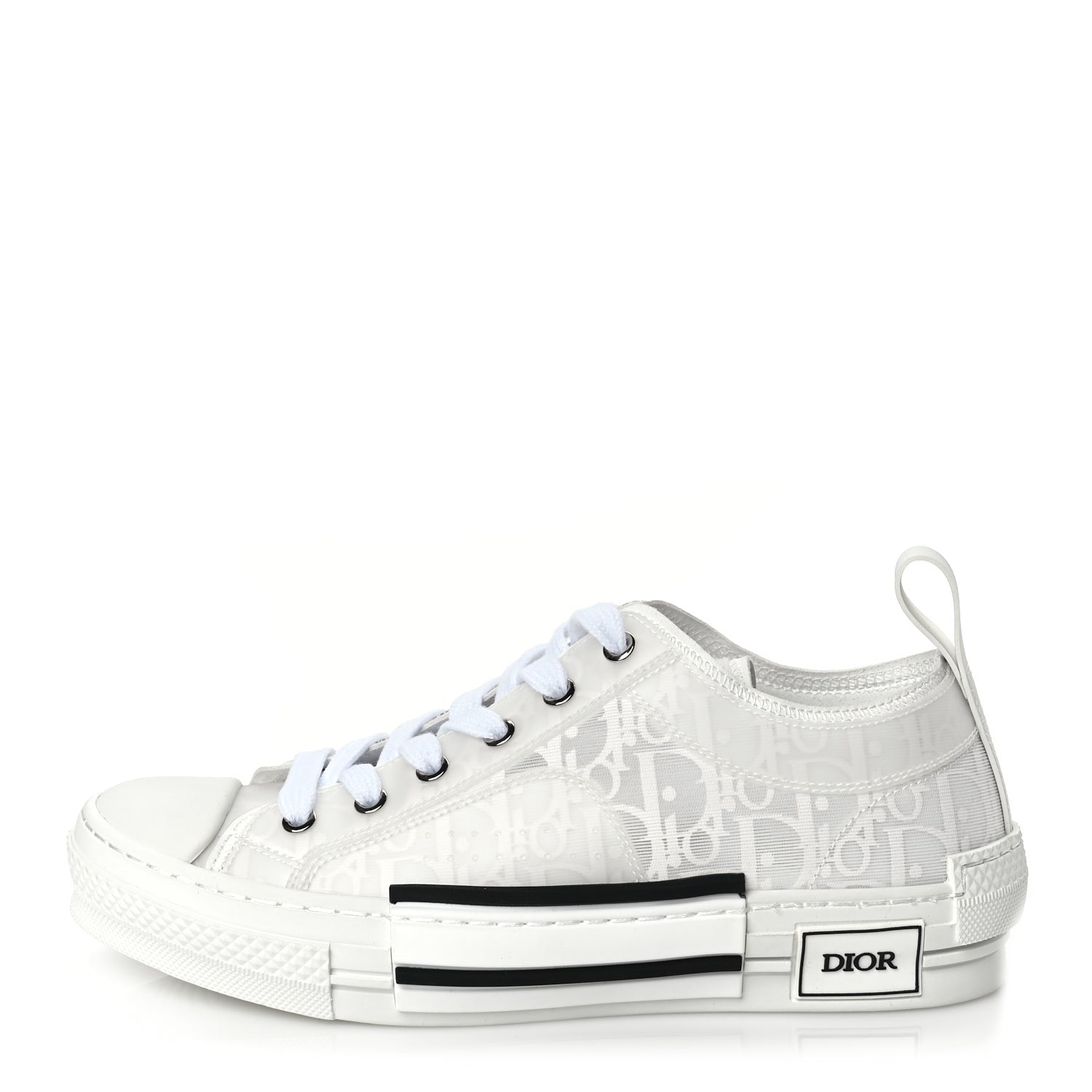 Christian Dior Technical Canvas Oblique Oblique Mens B23 Low Top Sneakers 40 White 1 of 9