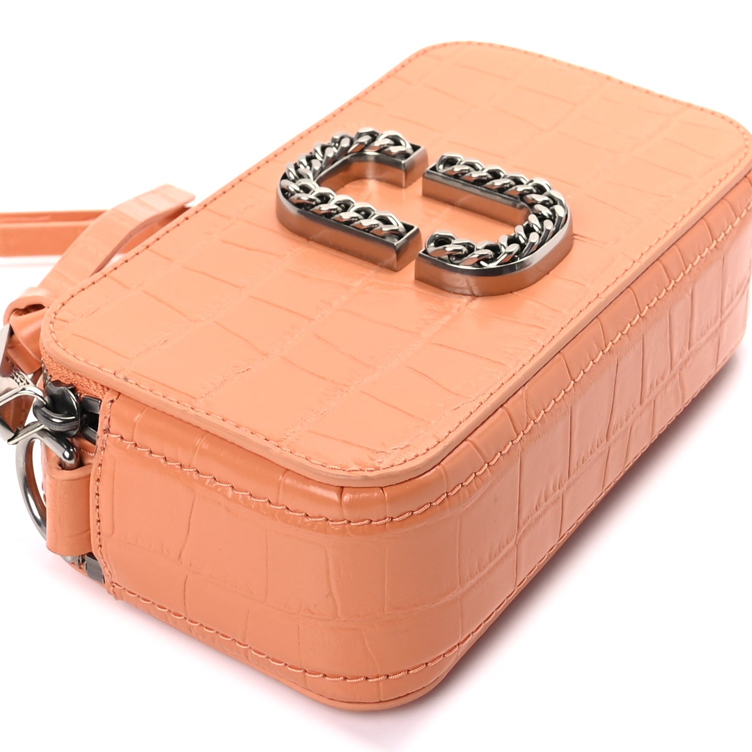 Marc Jacobs Calfskin Croc Embossed Snapshot Camera Bag  Orange 7 of 7